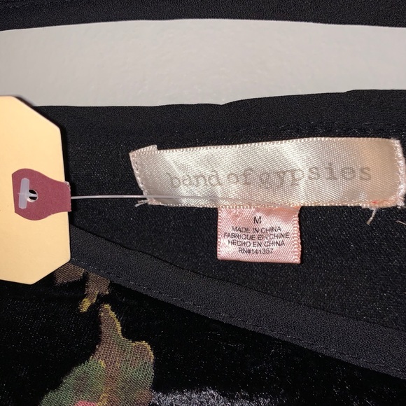 Band of Gypsies Burnout Velvet Minidress Floral M - Picture 5 of 5